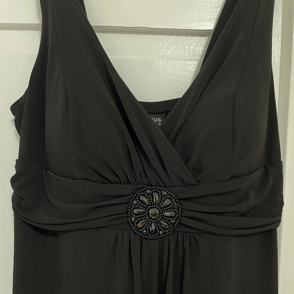 Black formal dress perfect for wedding or evening